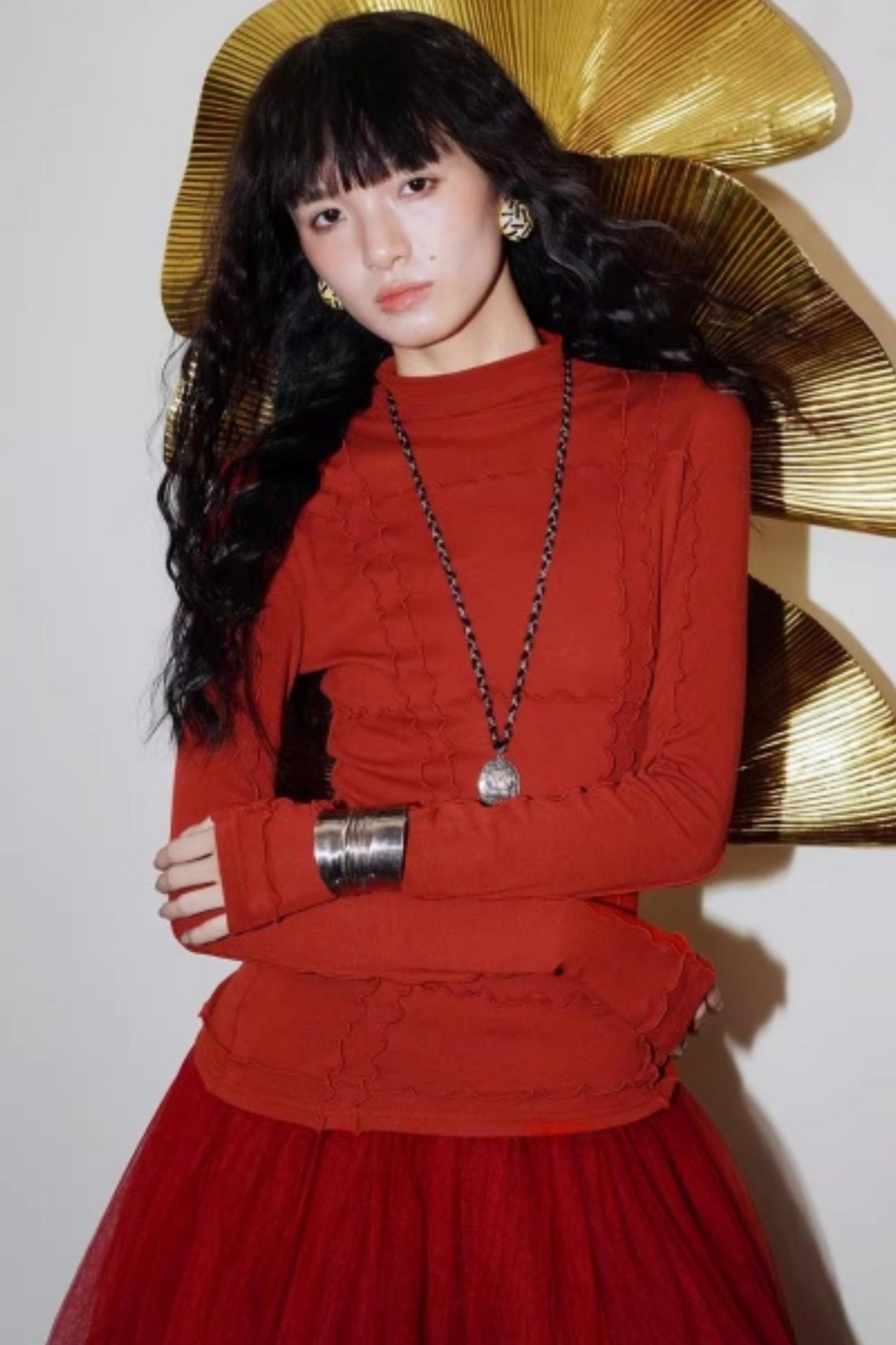 Split Knitted Base Layer Top