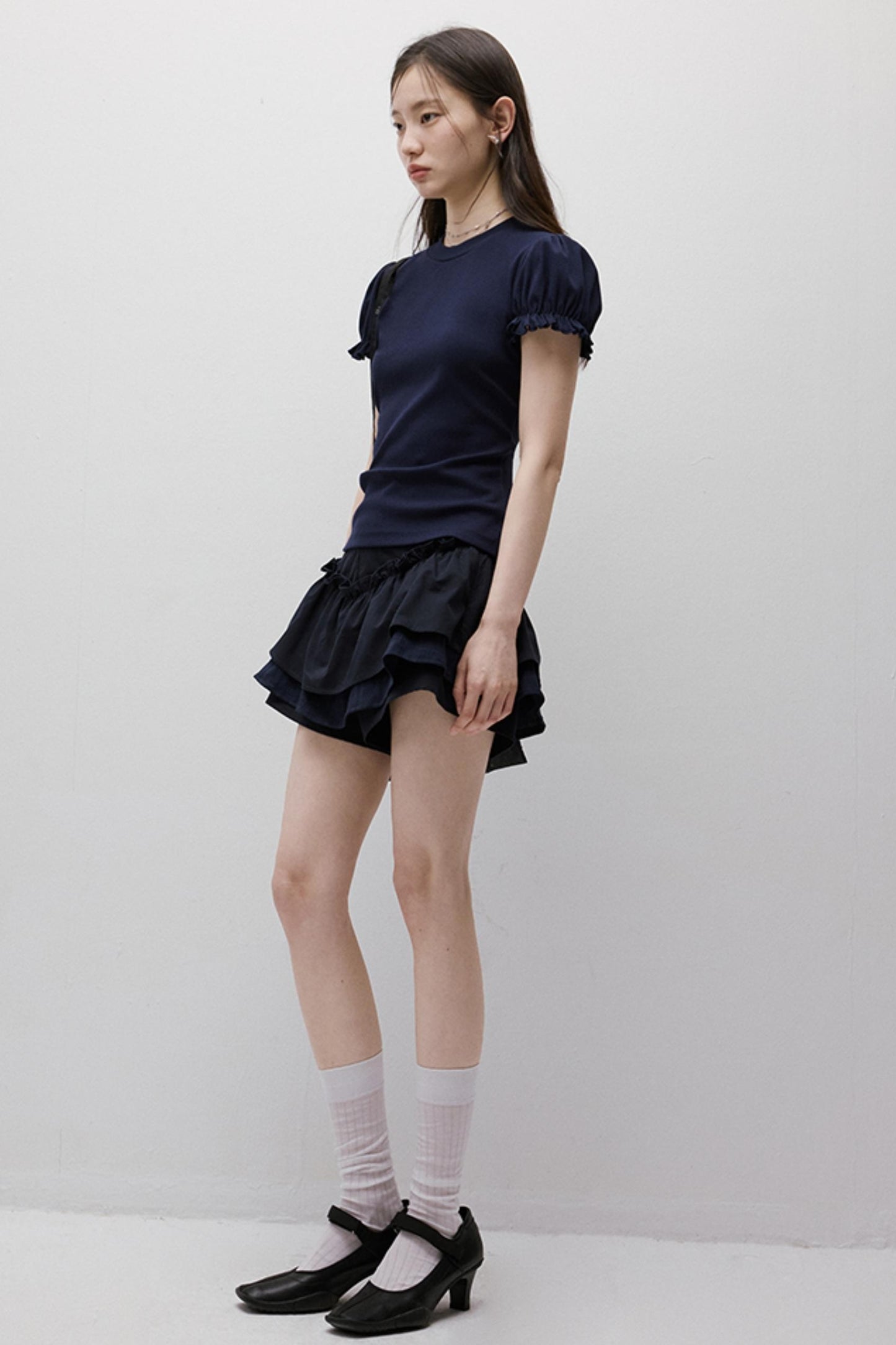 Dreamscape Blue Puffy Hakama Skirt