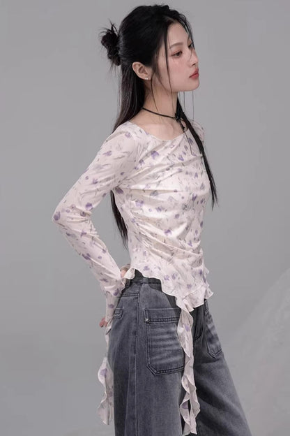 Fluttering Spring Mesh Blouse
