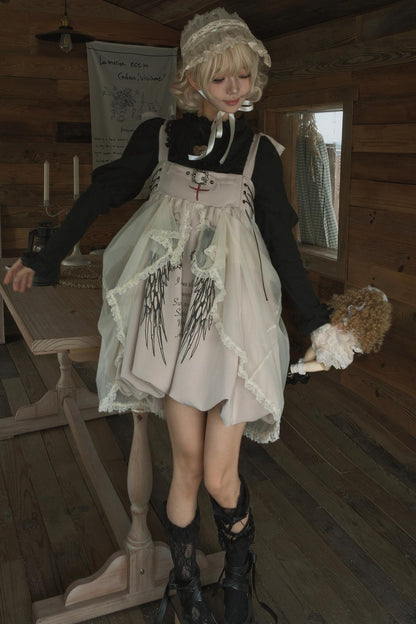 Cross Wing Mesh Doll Dress