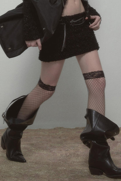 Sweet Black Knitted Skirt