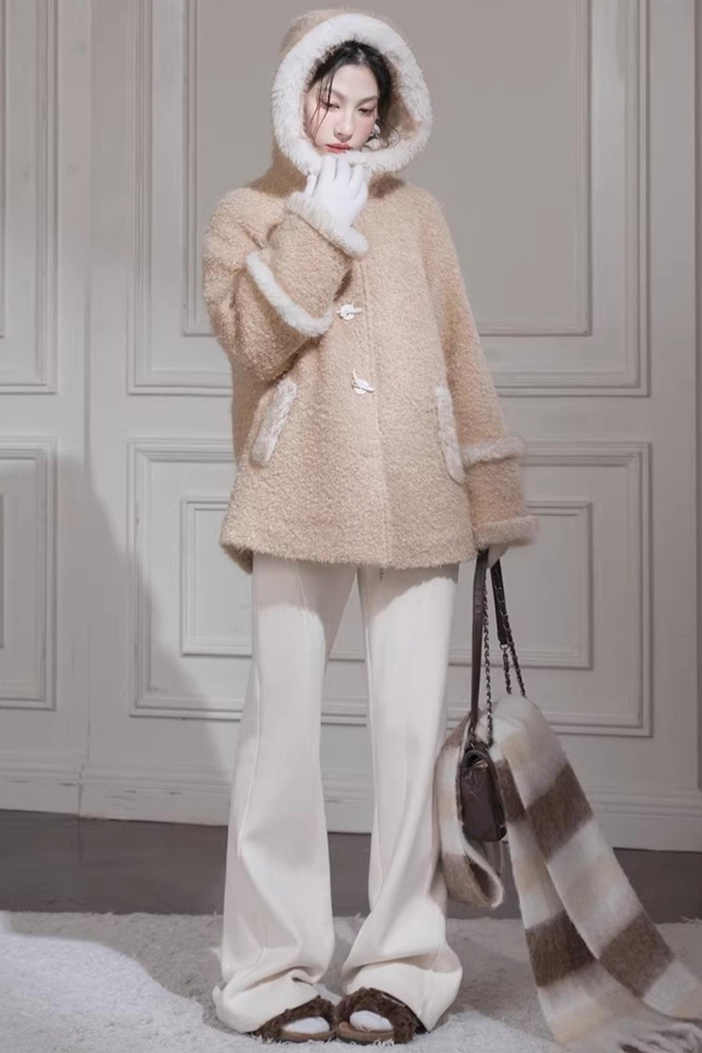 California Sunset Wool Hooded Coat