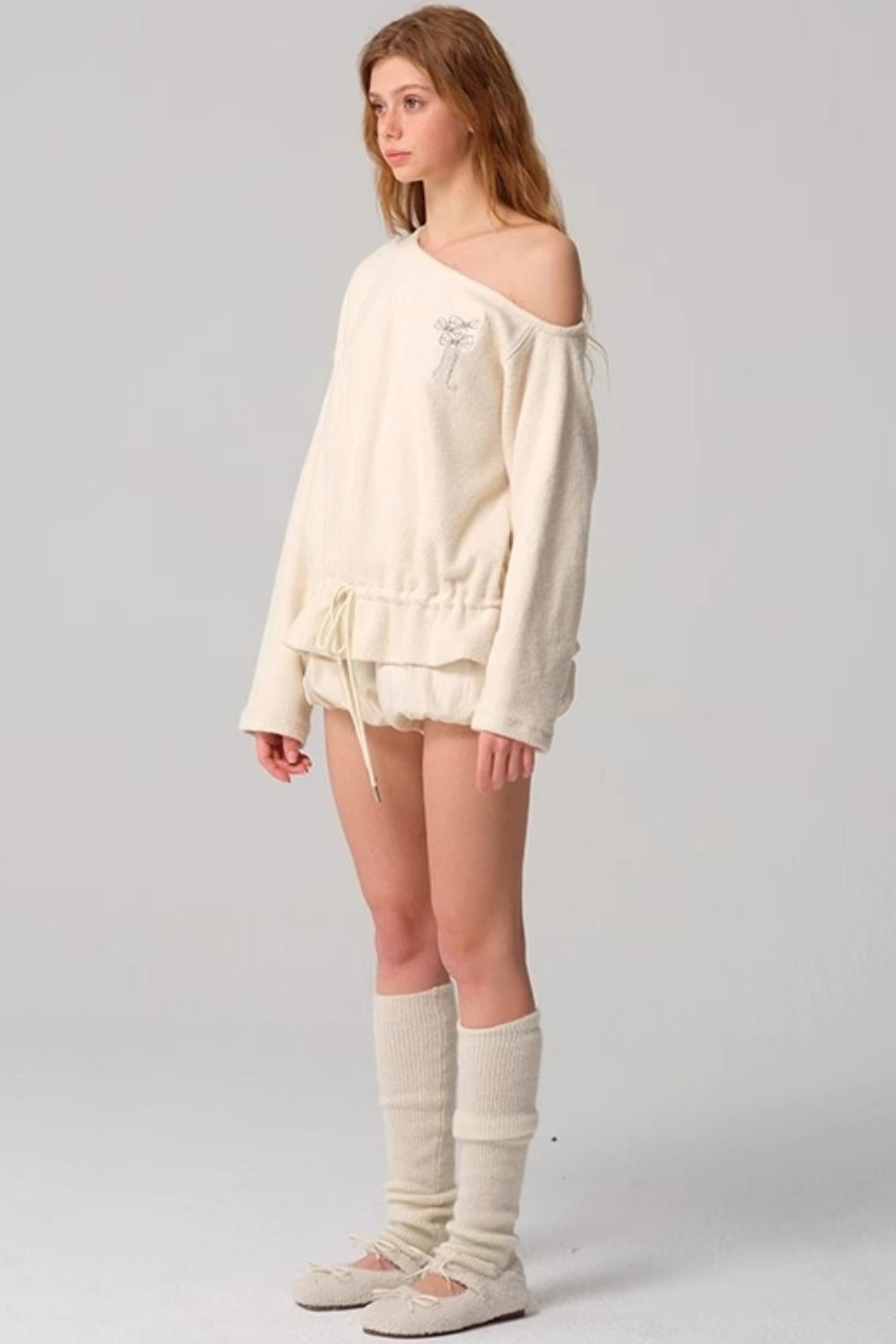 Vintage Two-Tone Tie-Blend Raglan Sweatshirt