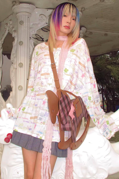Chinese Blessing Rhinestone Cardigan