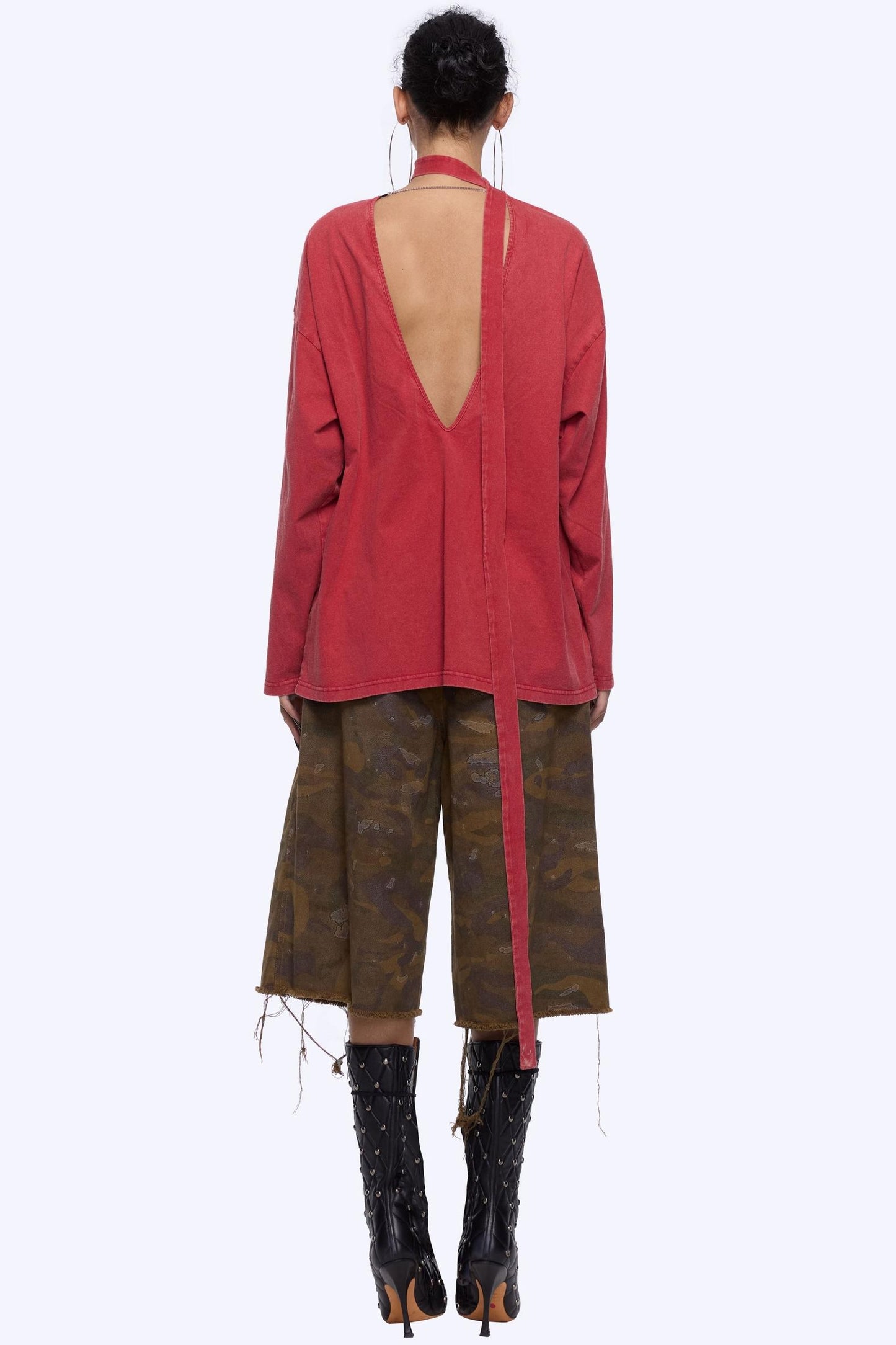 Backless Long Sleeve Tee