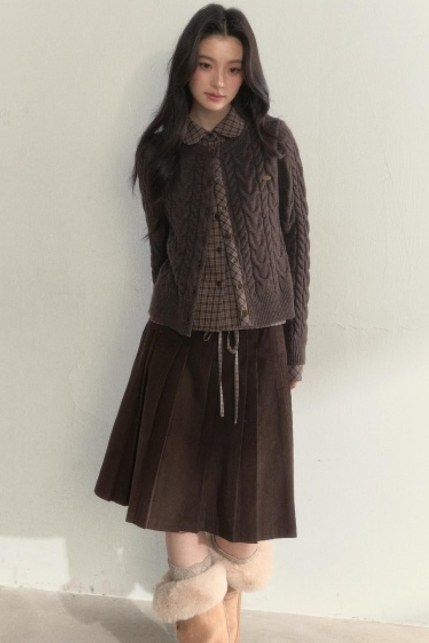Fake Two Piece Woolen Knit Sweater