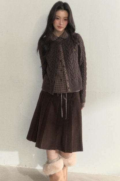 Fake Two Piece Woolen Knit Sweater