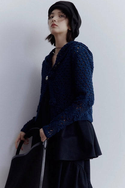 Midnight Rose Knitted Cardigan