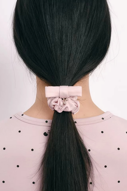 Butterfly Wing Satin Bow Scrunchie