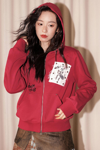 Kitten Print Sweatshirt