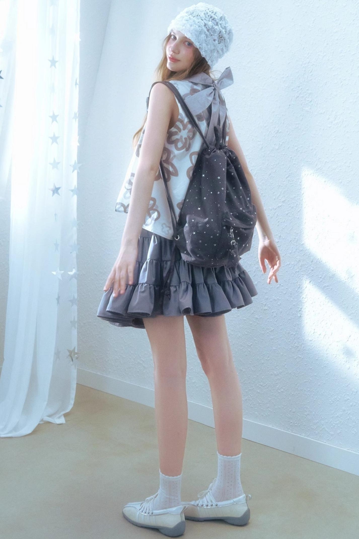 Floral Bow Back Blouse