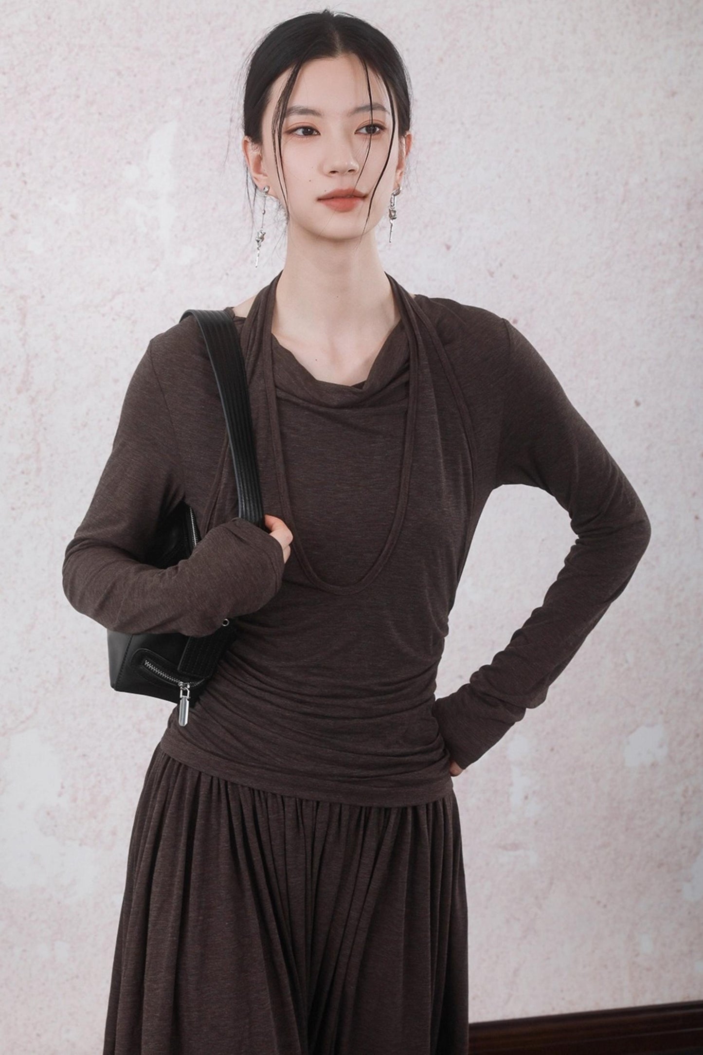 Latte Brown Wool Dress