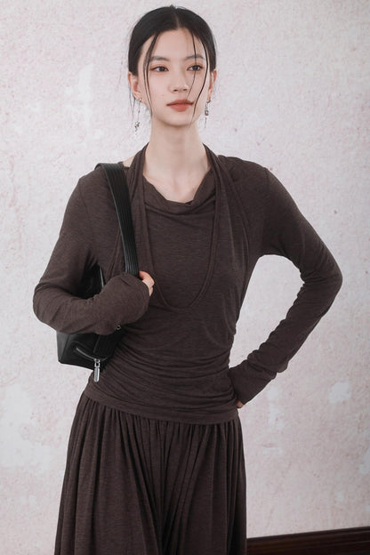 Latte Brown Wool Dress