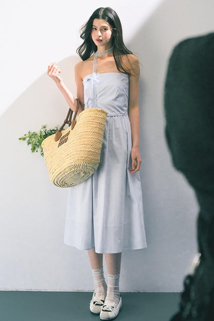 Summer Bow-Tie Sheath Dress