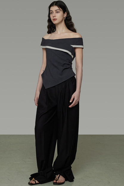 Contrast Color Slim Fit T-Shirt