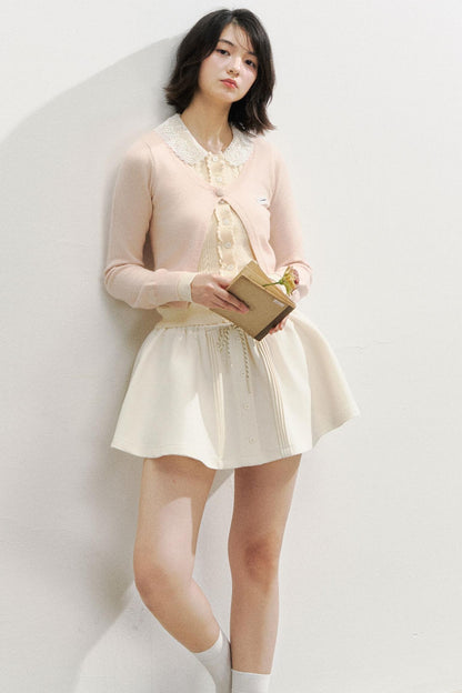 Preppy style A-Line Puffy Skirt