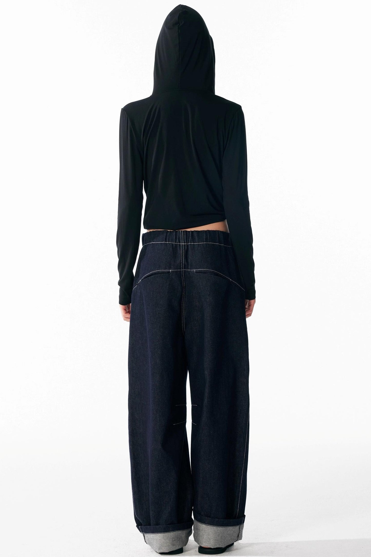 Slim Lace-Up Hooded Long Sleeve Base Shirt