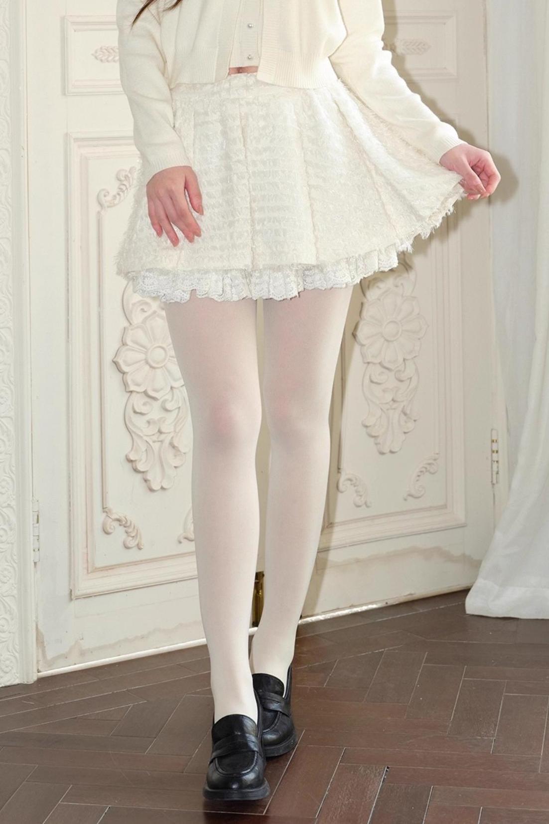 Tassel Sequin Lace Skirt