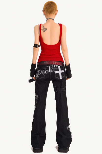 Summer Red Knit Vest