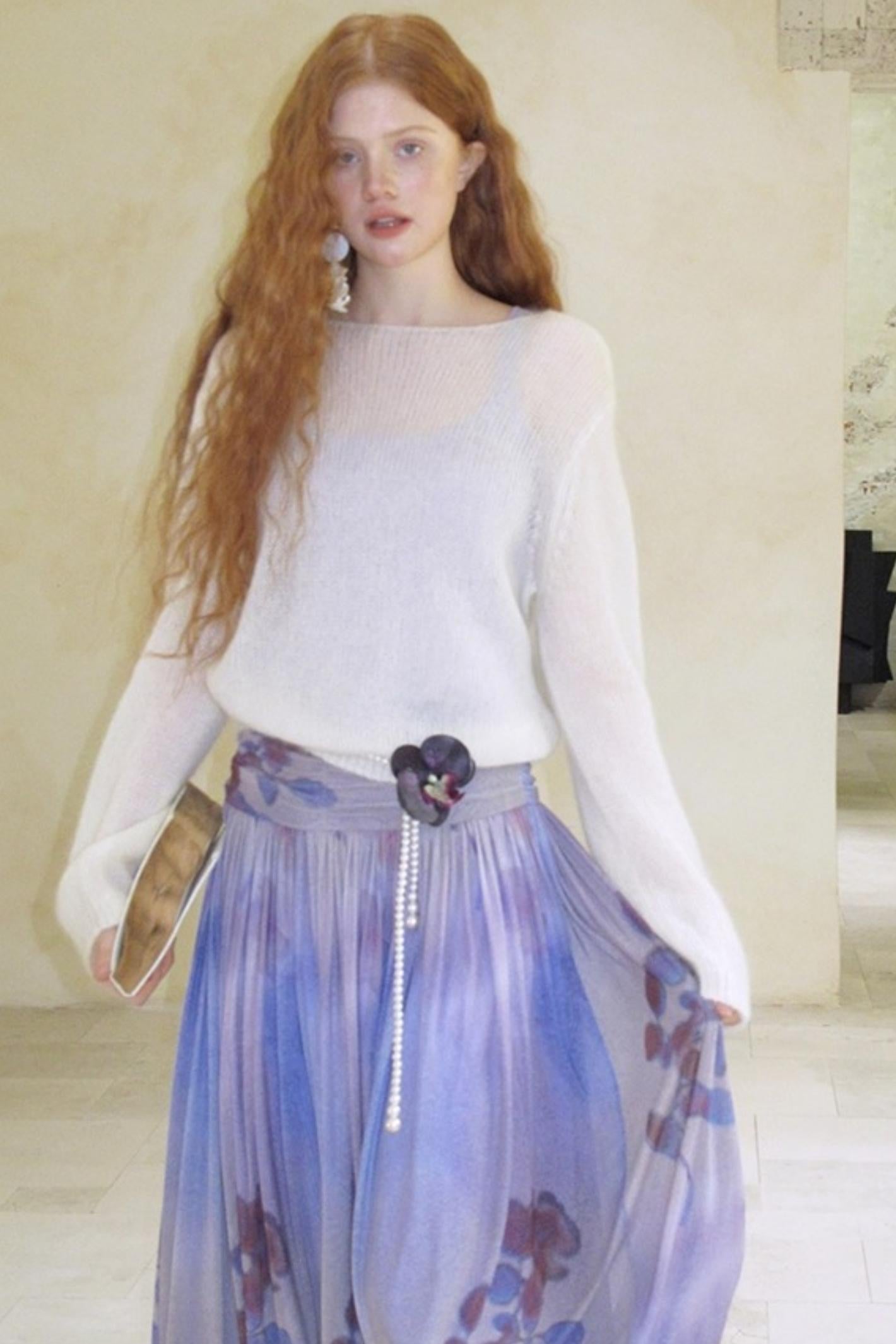 Absinthe Peach Mohair Sweater Top