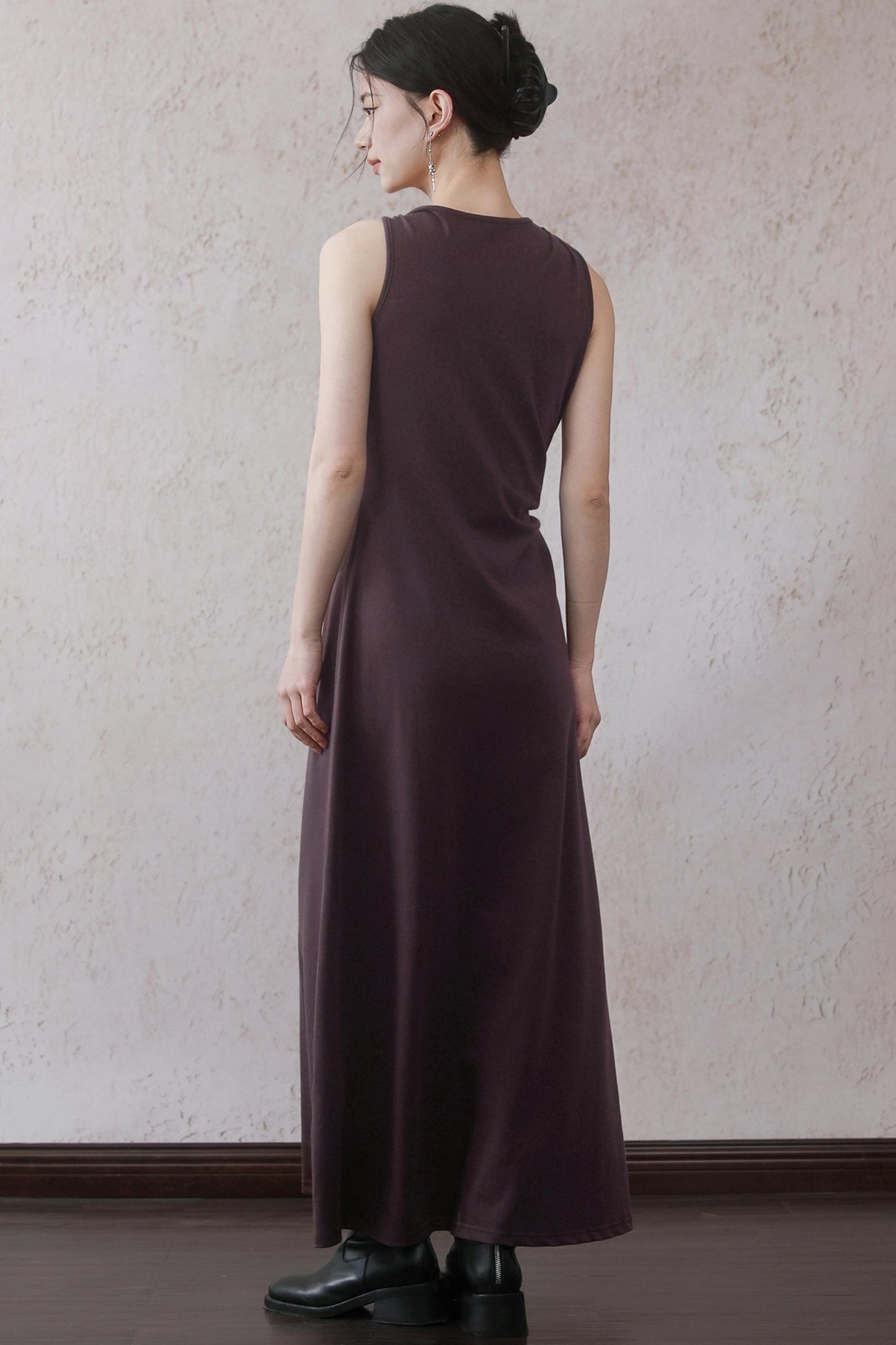Elegant Purple Vest Dress