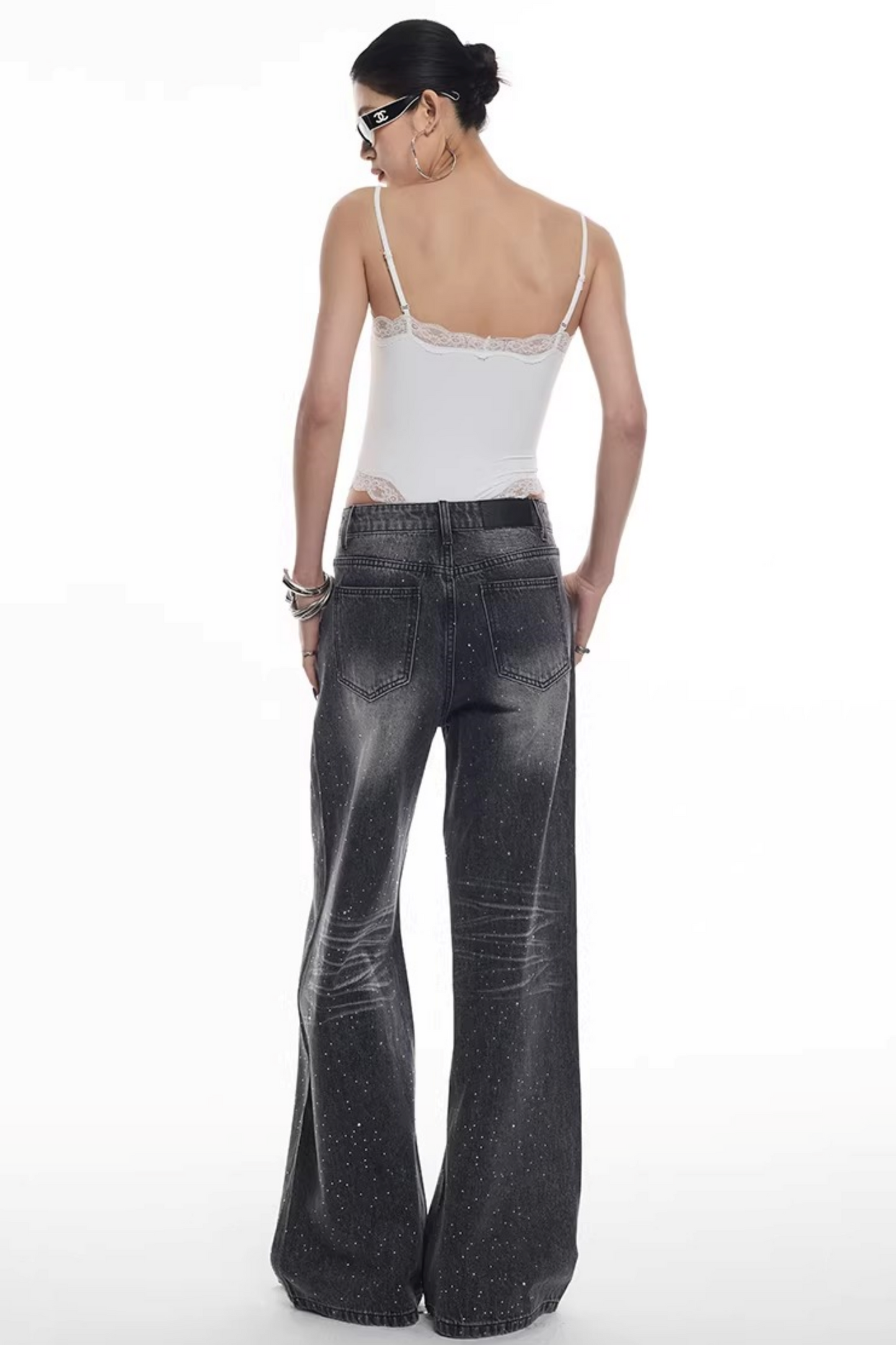 Starry Sky Rhinestone Jeans