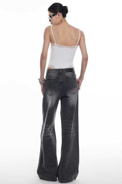 Starry Sky Rhinestone Jeans