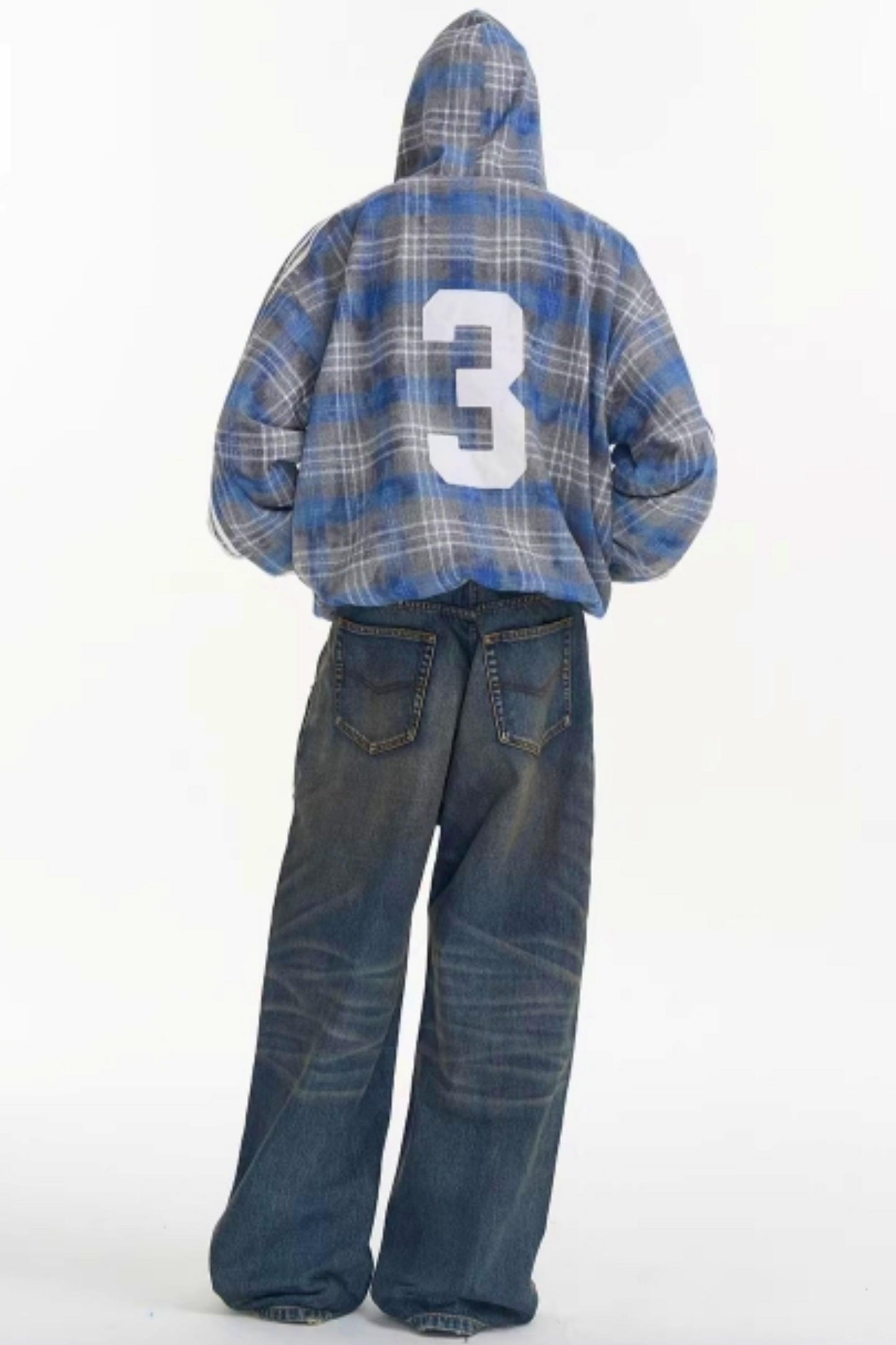 Patchwork-Plaid-Pullover