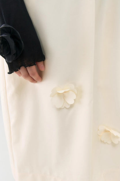 Flower Twisted Strap Suspender Dress