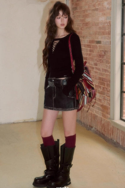 Retro Trendy Cool Short Skirt