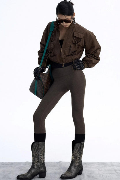 Pig Nose Multi-Pocket Flight Jacket