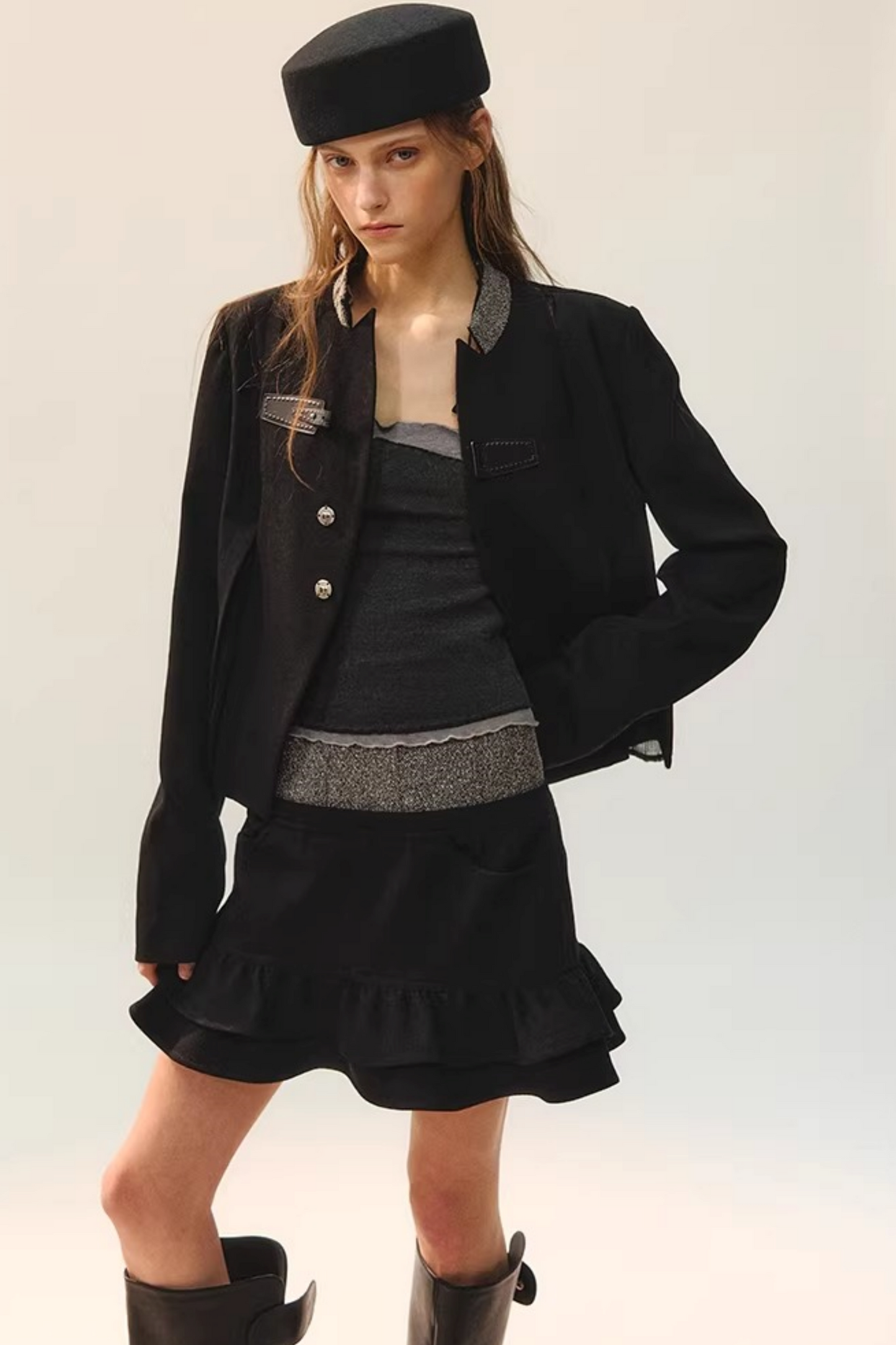 Jacke mit Tinte Border Patchwork
