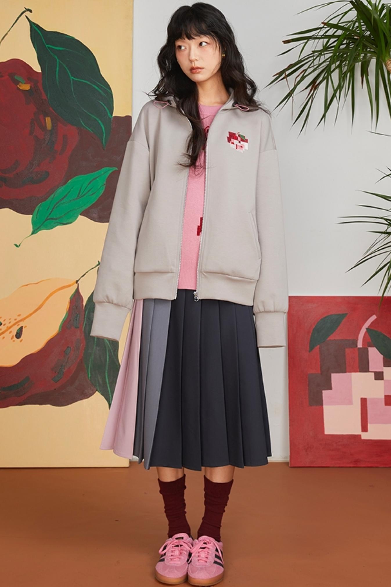 Retro Pixel Apple Hooded Top