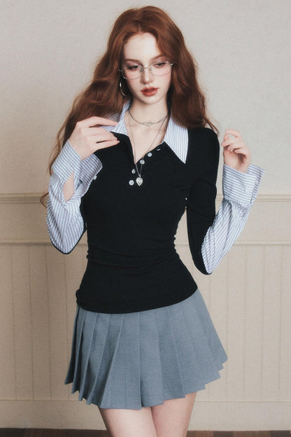 High-Intelligence Patchwork Knitted Sweater