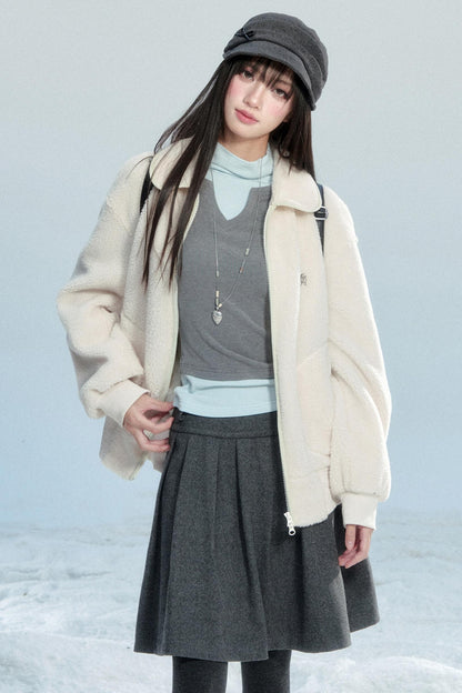 Retro Doll Collar Wool Jacket