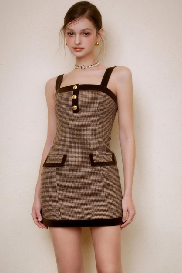 Retro Velvet Halter Dress Set-Up