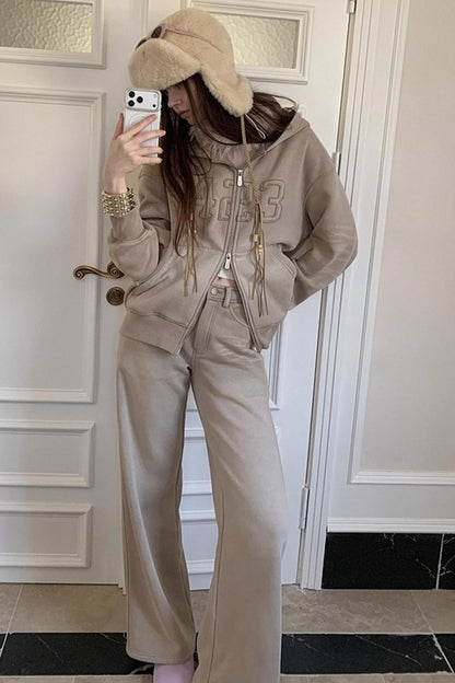 Gray Halo Hooded Jacket Set-Up