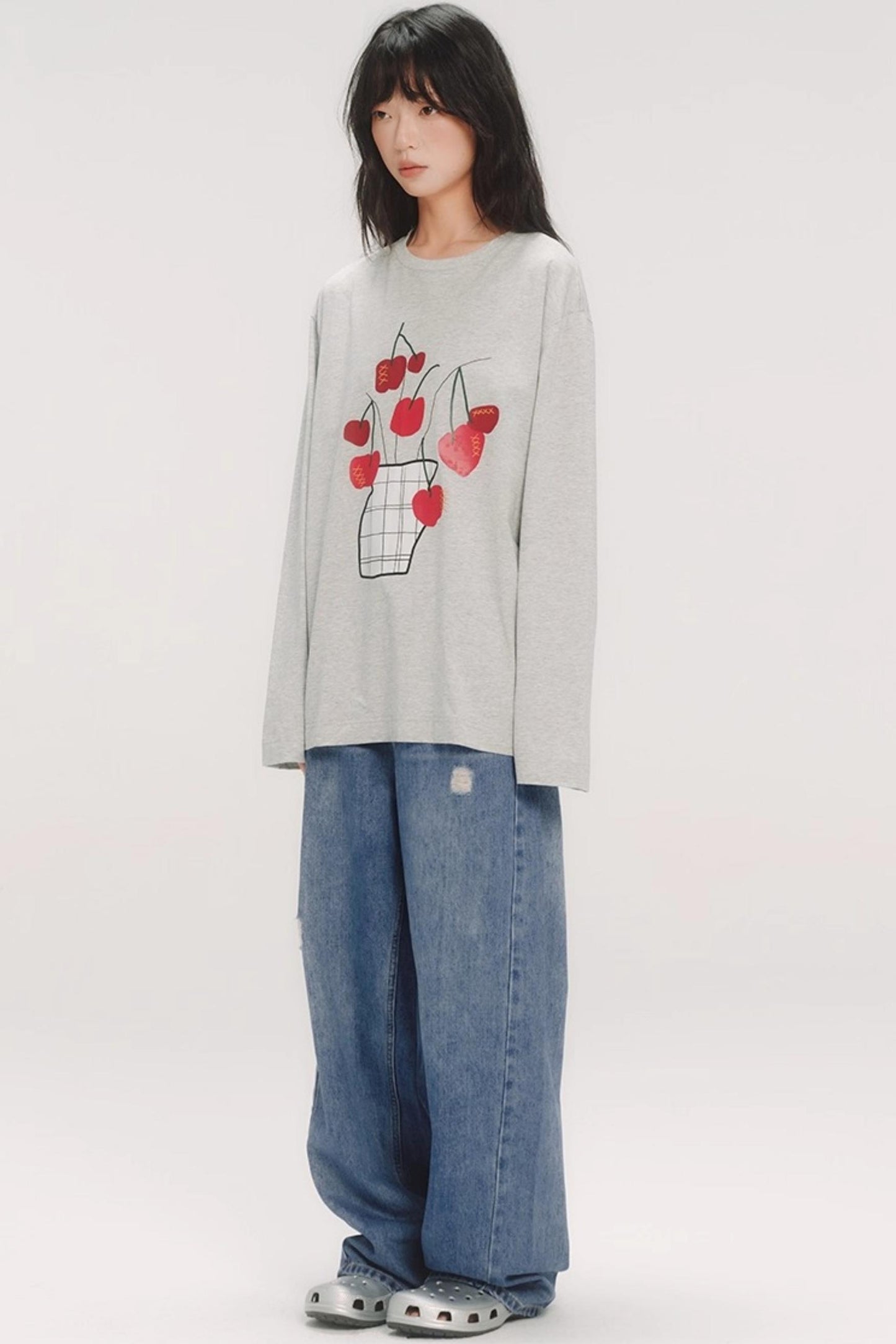 Hand-Painted Cherry Bonsai T-Shirt