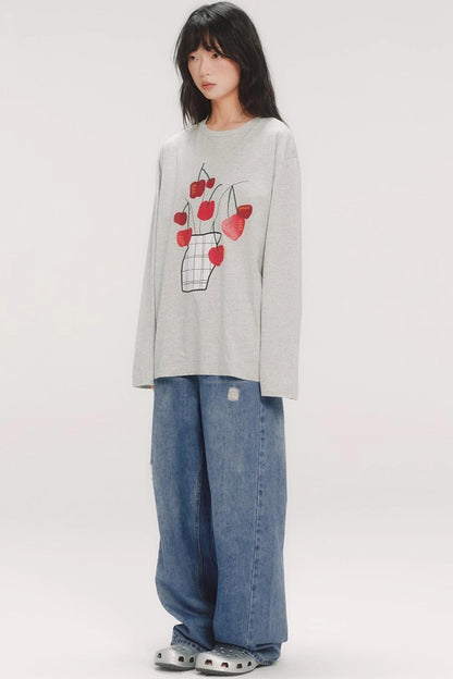 Hand-Painted Cherry Bonsai T-Shirt