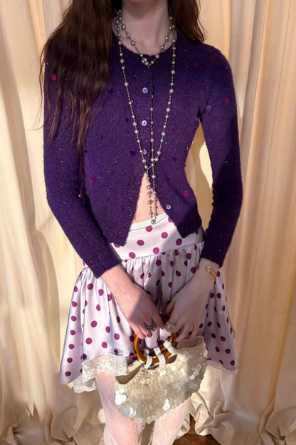 Sweet Retro Crew Neck Cardigan