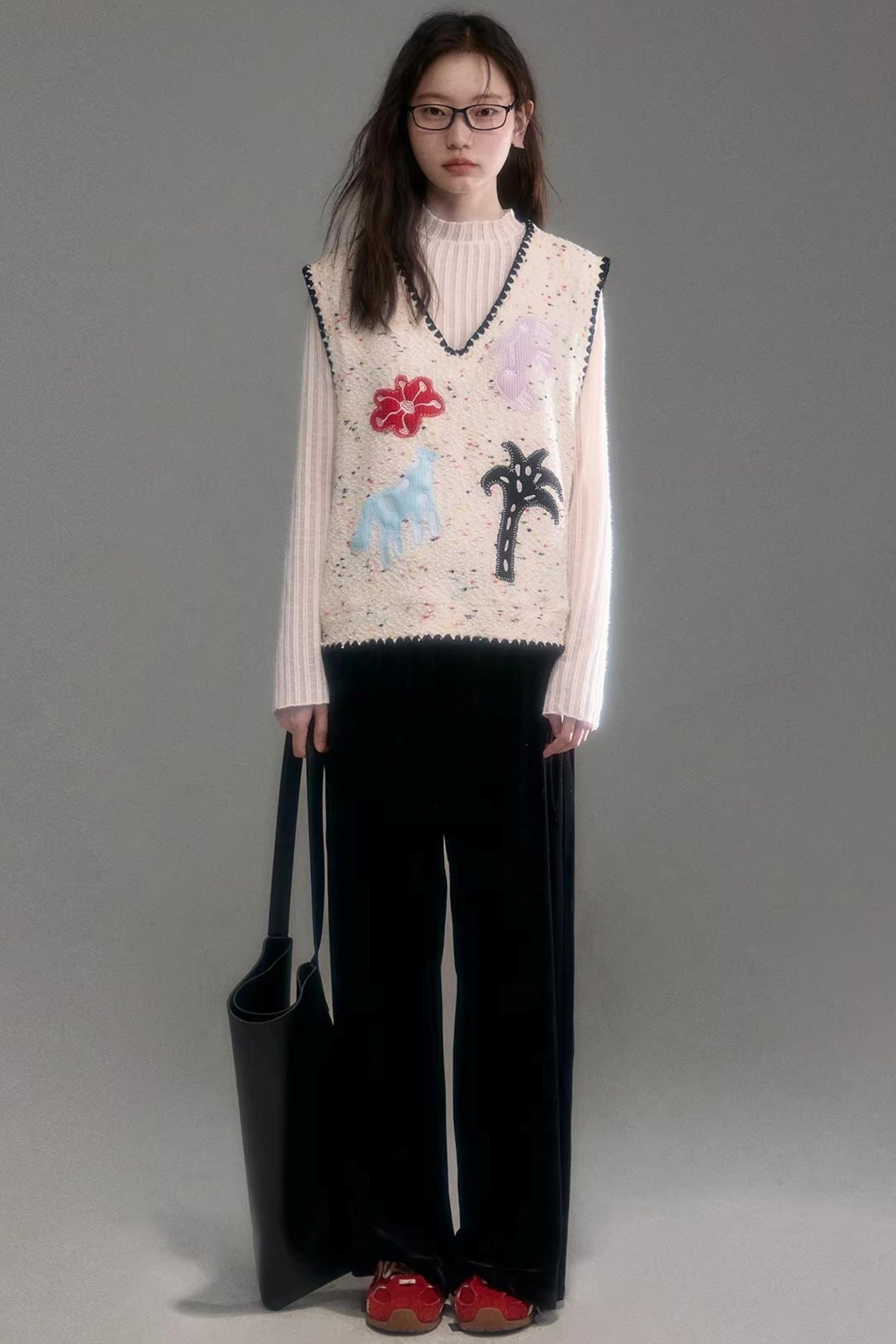 Swan Velvet Wide-Leg Pants