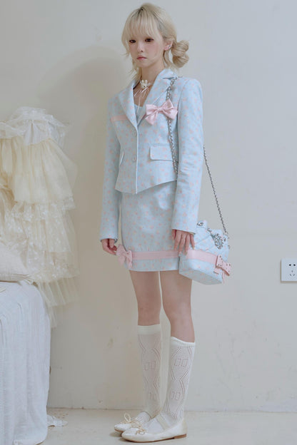 Floral Diamond Bucket Bag