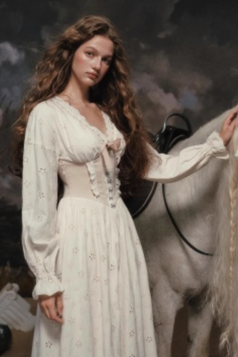 Lacemade V-Neck Denim Dress