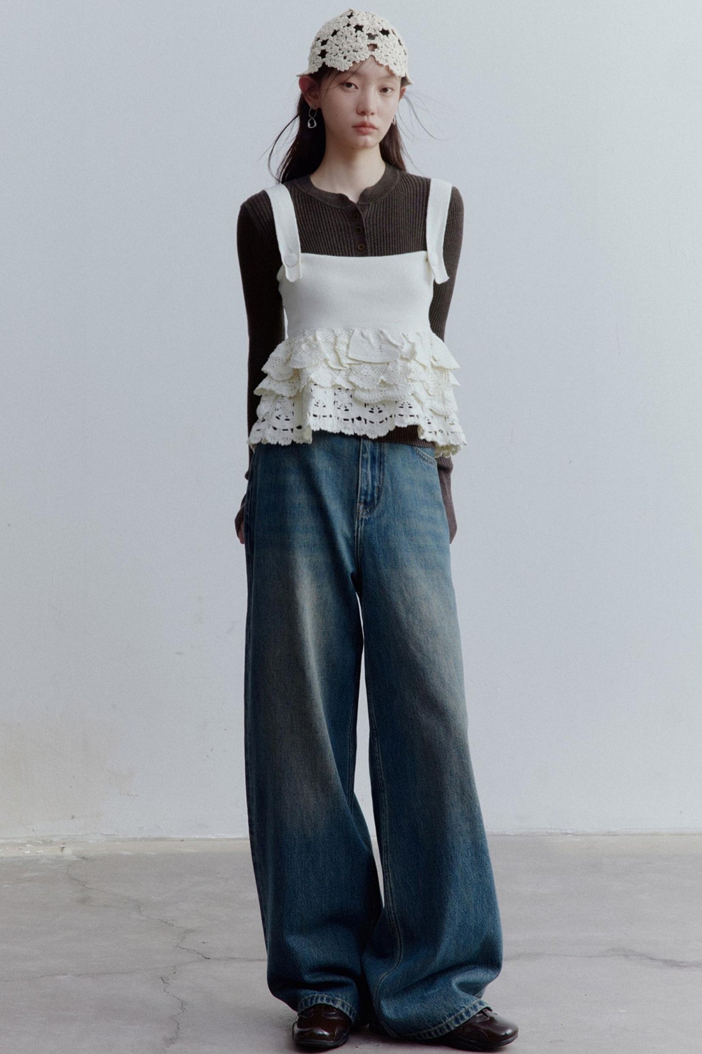 Knitted Almond Cream Hat