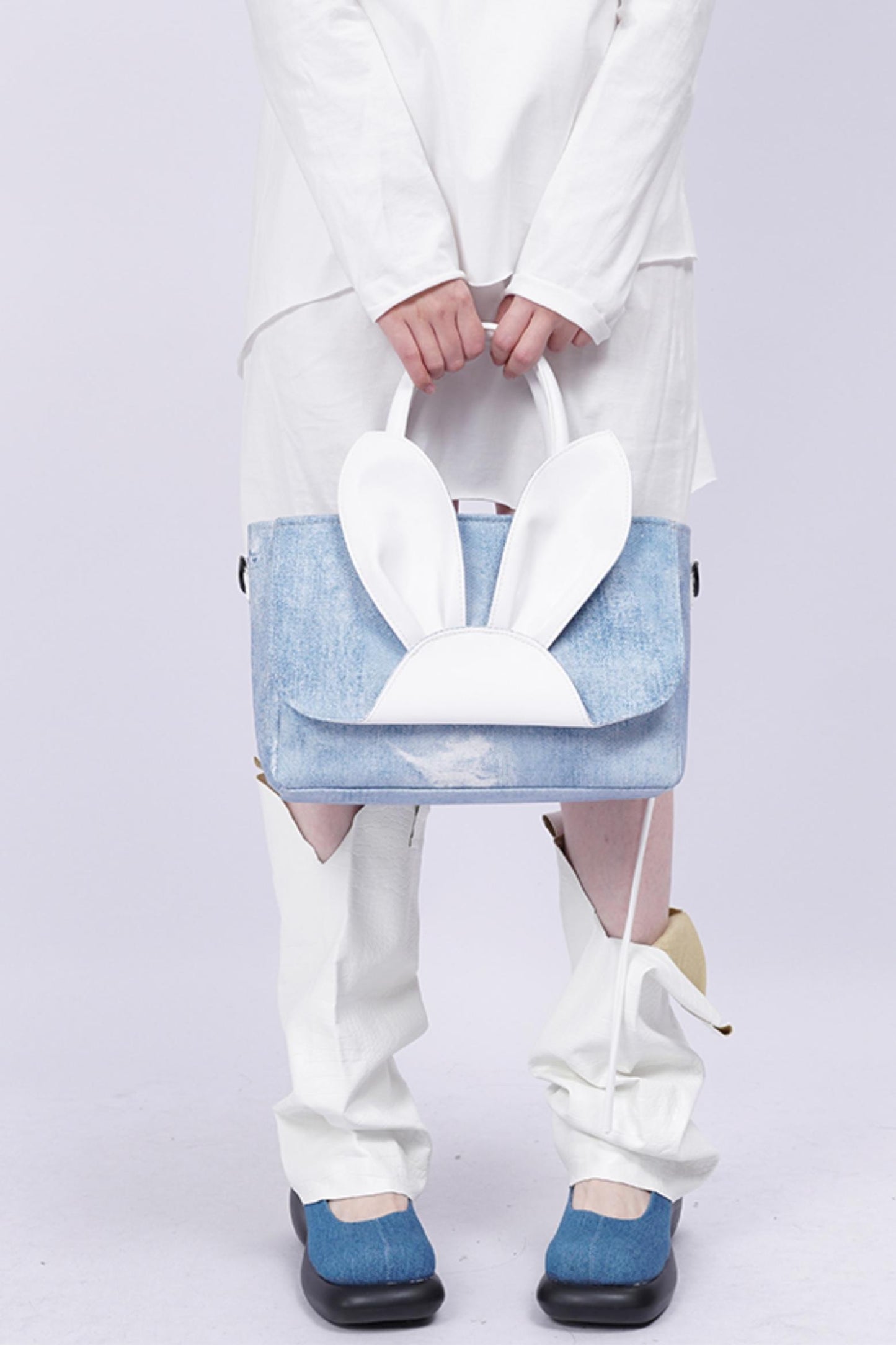 Denim Rabbit Tote Bag