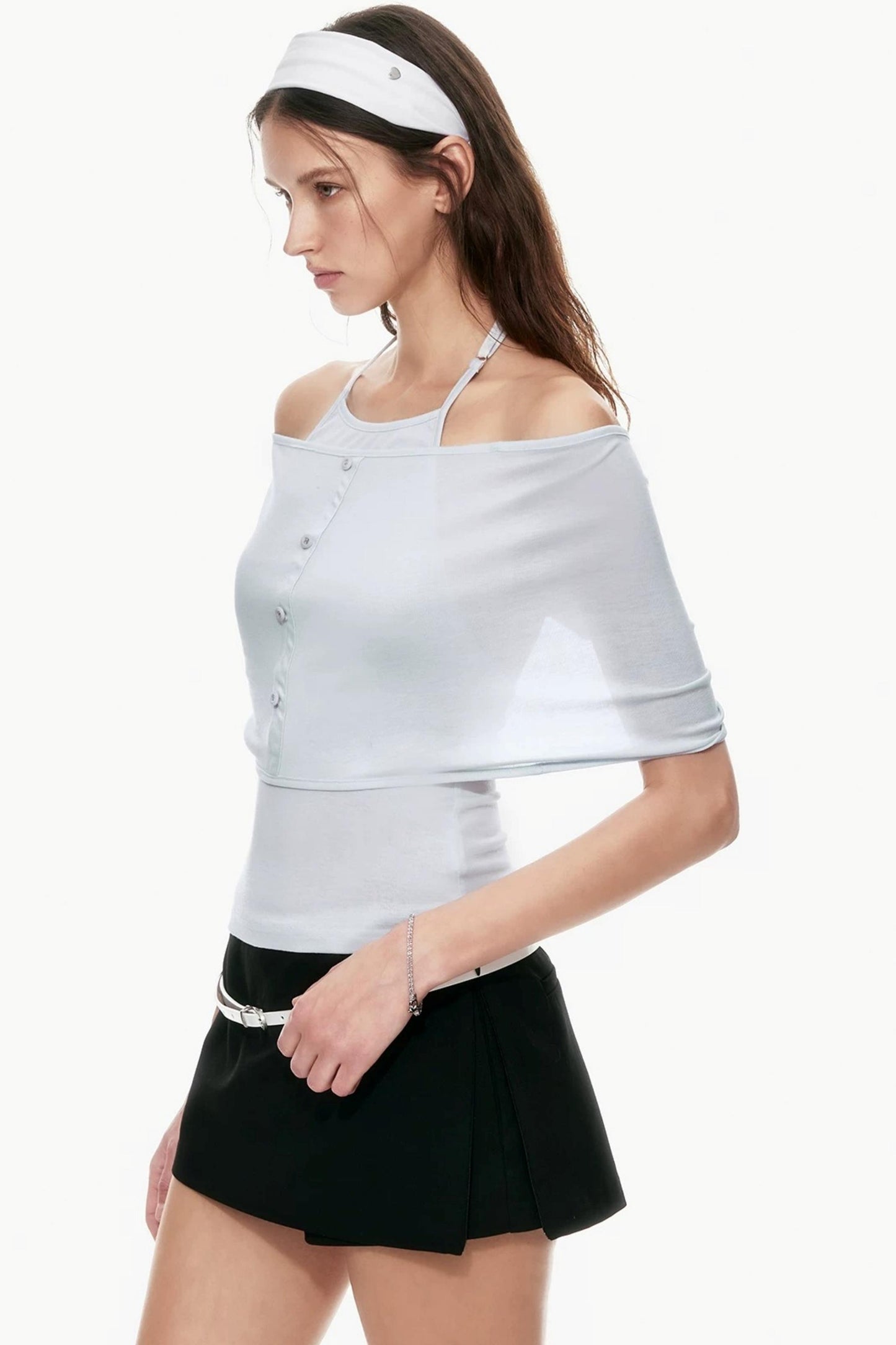 Halter Neck Cape Top Set