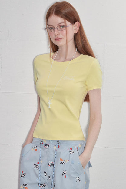 Solid Shoulder Hot Drill T-Shirt