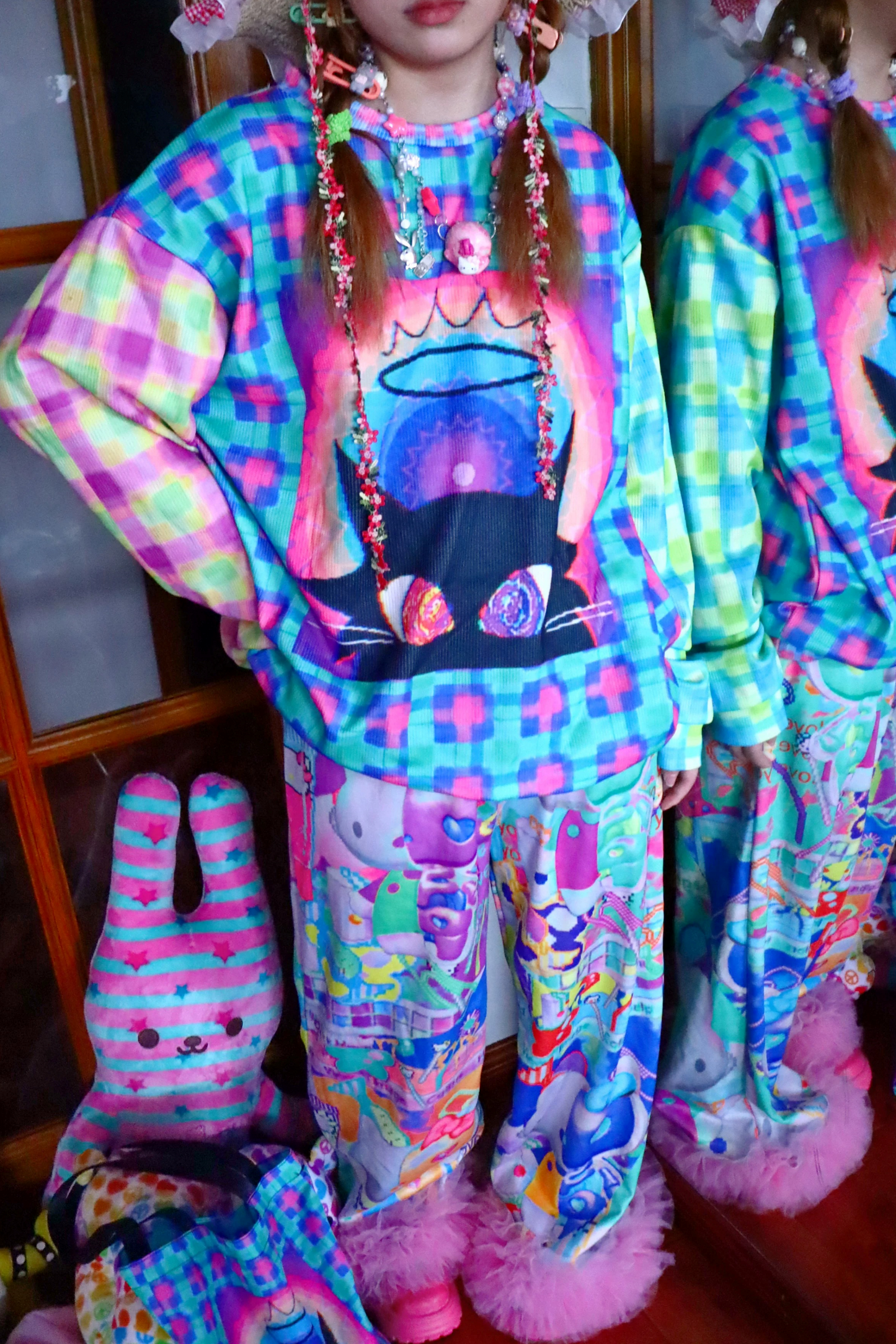 Magic Cat Patchwork Sweatshirt