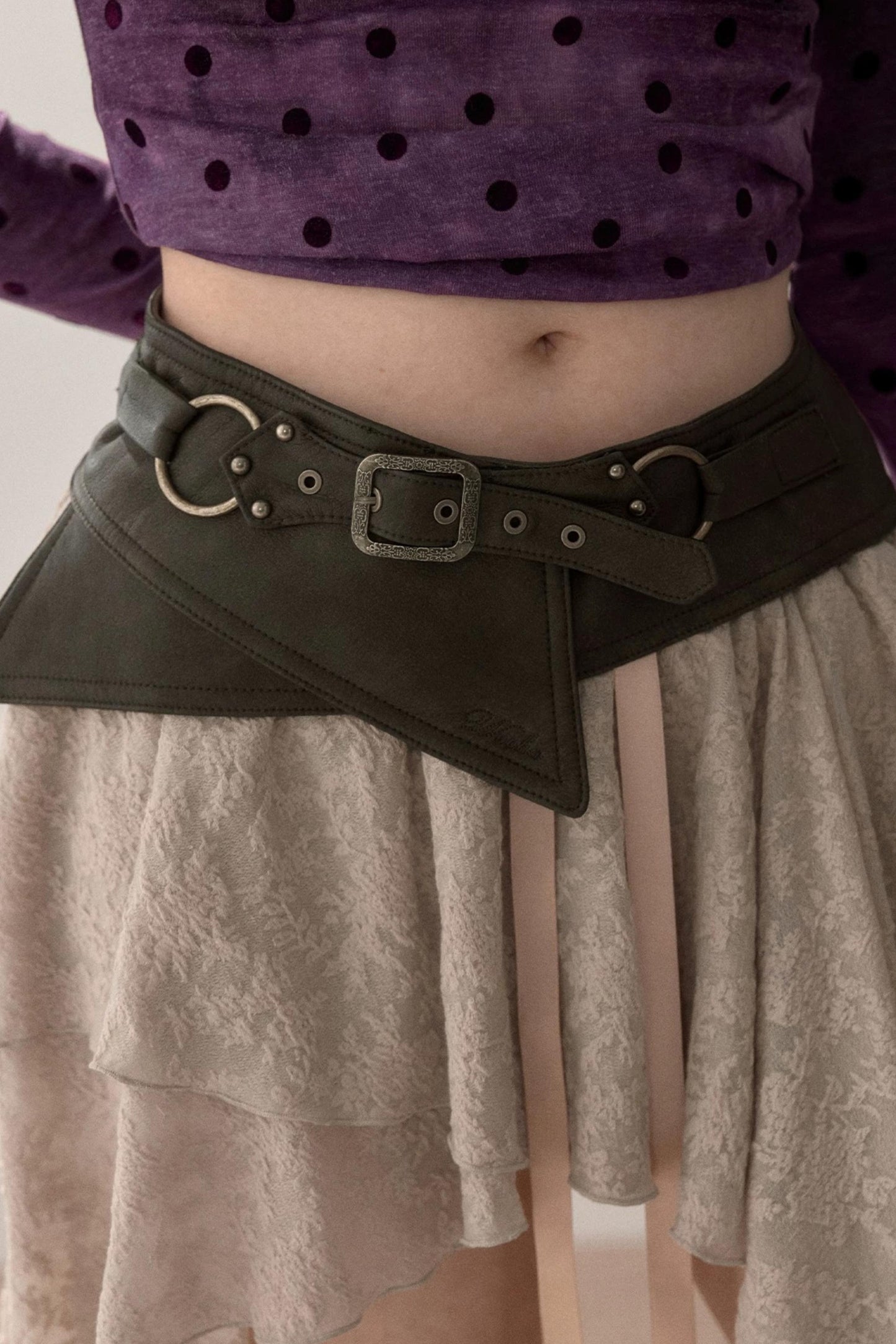 Vintage Distressed Studded Belt