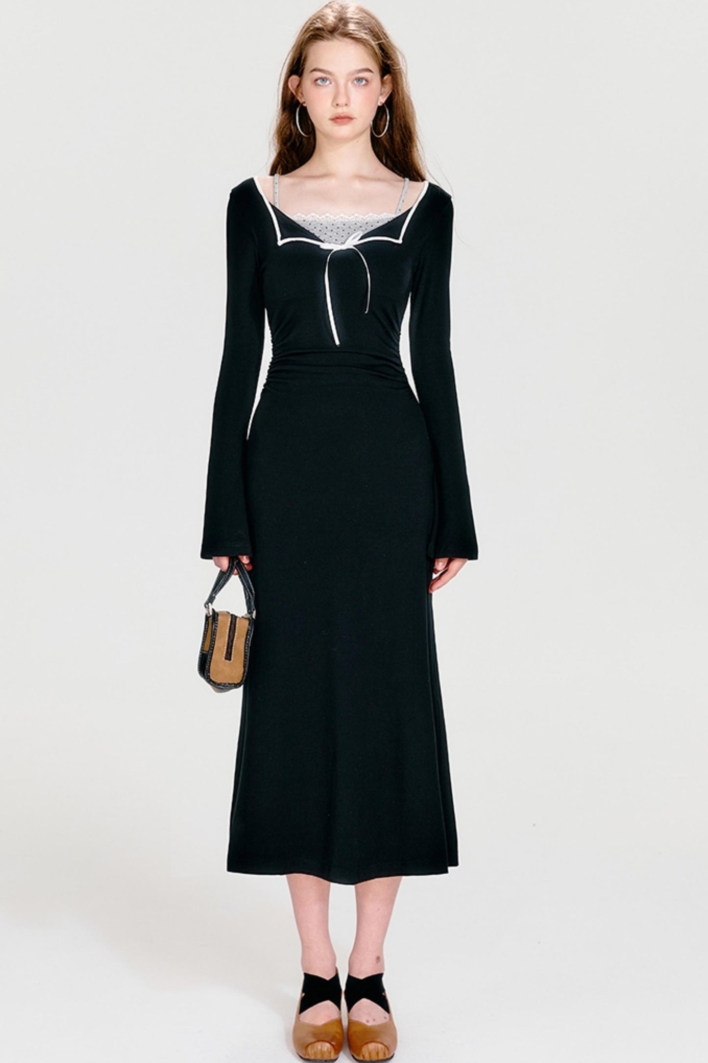 Black Knit Maxi Dress